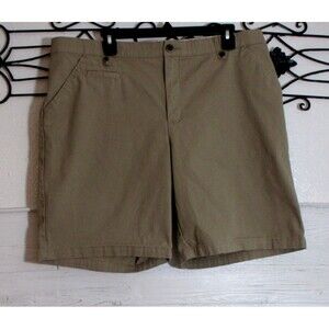 Lee Sinfully Soft Bermuda Shorts Women's Size 18 Tan Pockets